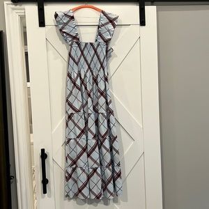 Hill House Blue and Brown Maxi Dress